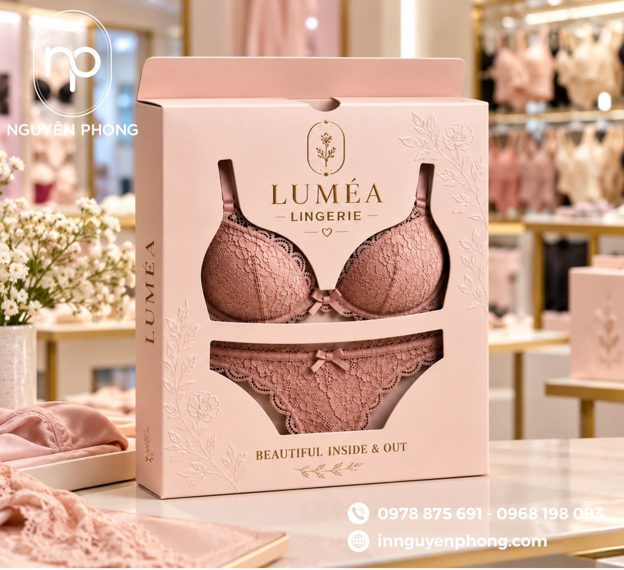 Mẫu hộp giấy đựng đồ lót 